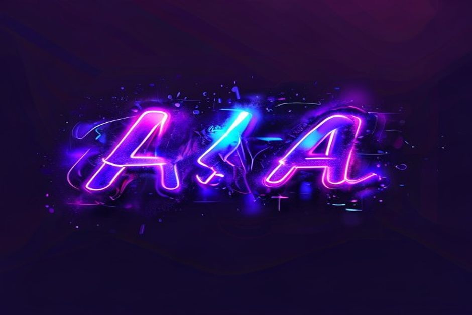 AI generated neon typography design