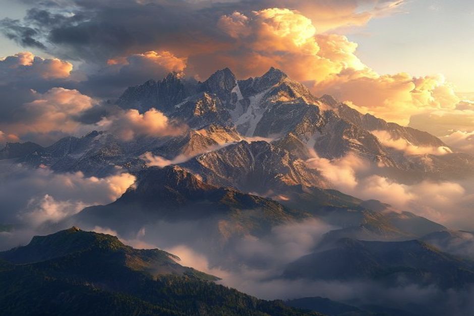 AI generated mountain landscape