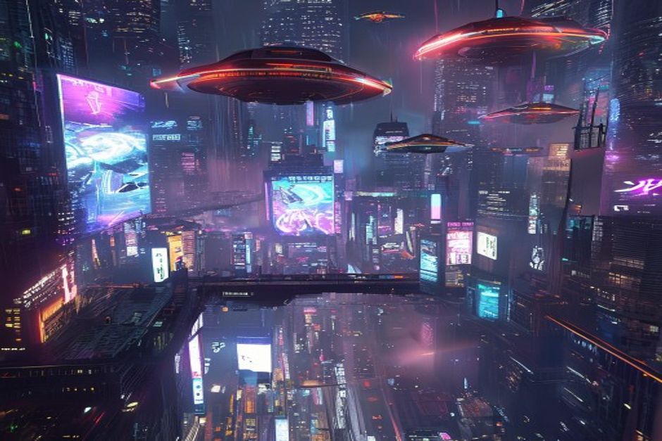 AI generated futuristic city
